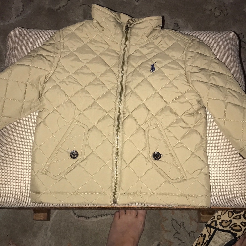 NWT Ralph Lauren 18m toddler quilted tan jacket